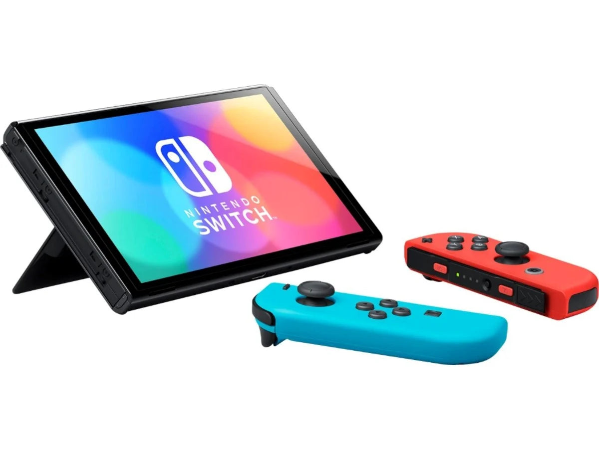 Nintendo Switch Gaming Console with Neon Blue and Neon Red Joy‑Con - Play at Home and On-the-Go