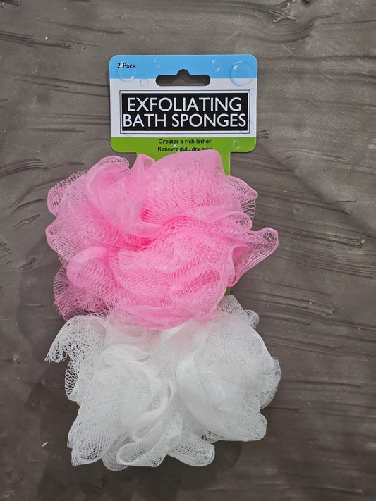 Revitalize Your Skin with Our 2-Piece Exfoliating Bath Sponge Set - Eco-Friendly & Gentle!