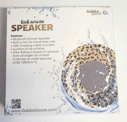 Leopard Print Bluetooth Shower Speaker - Waterproof, Hands-Free Calls, High-Quality Sound