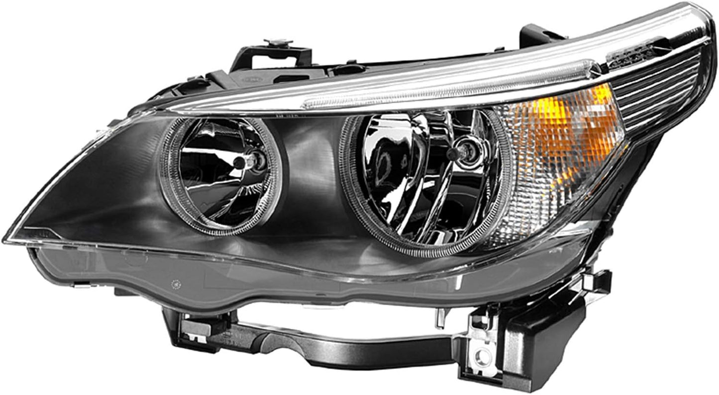 HELLA 008673111 Halogen Headlight Assembly, BMW 5 Series (E60, E62), Driver's Side