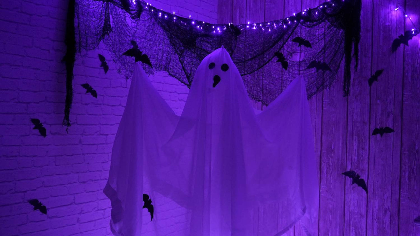 OLLNY 180 LED Clear String Purple Lights with Remote - Perfect for Halloween Decorating!