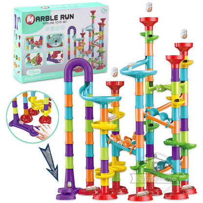 Marble Run Race Track 142 Piece Set - Great For Kids and Adults